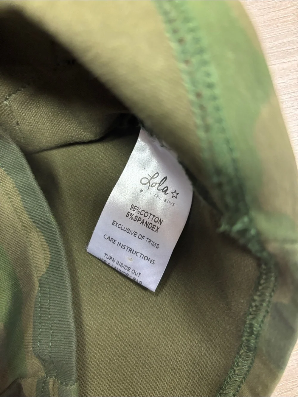 lola + the Boys Rocker Camo Green shirt short set